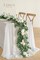 Flower Garland – 6FT Eucalyptus & Rose Garland for Wedding Sweetheart Table, Reception Decor, Spring Garden Ceremony, Christmas Decoration, Ivory White